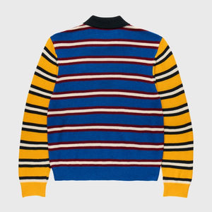 Classic Knit Polo Blue and Yellow