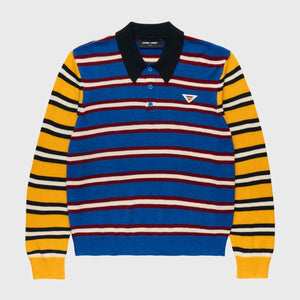 Classic Knit Polo Blue and Yellow