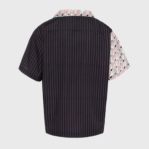 Hologram Striped Shirt Black