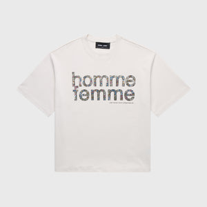 Mardi Gras Cropped Tee White