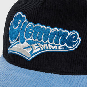Wave Logo Hat Black and Blue