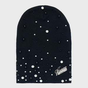 Pearl Beanie Black