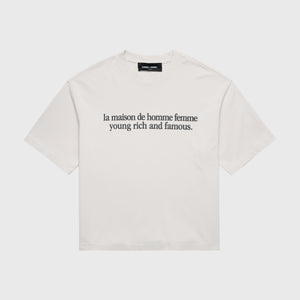 Destroyed Maison Tee White