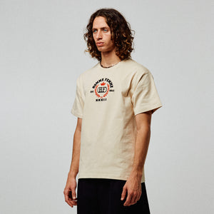 Embroidered Royal Crest Tee Cream