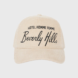 Homme Hotel Corduroy Hat Taupe and Black