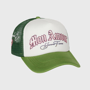 feelin the love with this gorgeous green trucker from