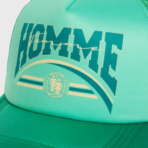 Global Logo Trucker Hat Green