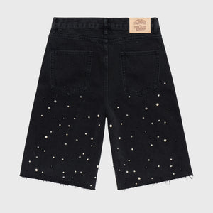 GEMSTONE DENIM SHORTS BLACK