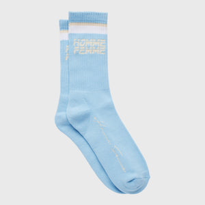 Double Stripe Socks Baby Blue