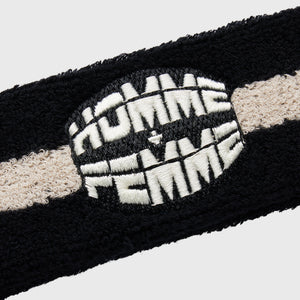 Stripe Logo Headband Black
