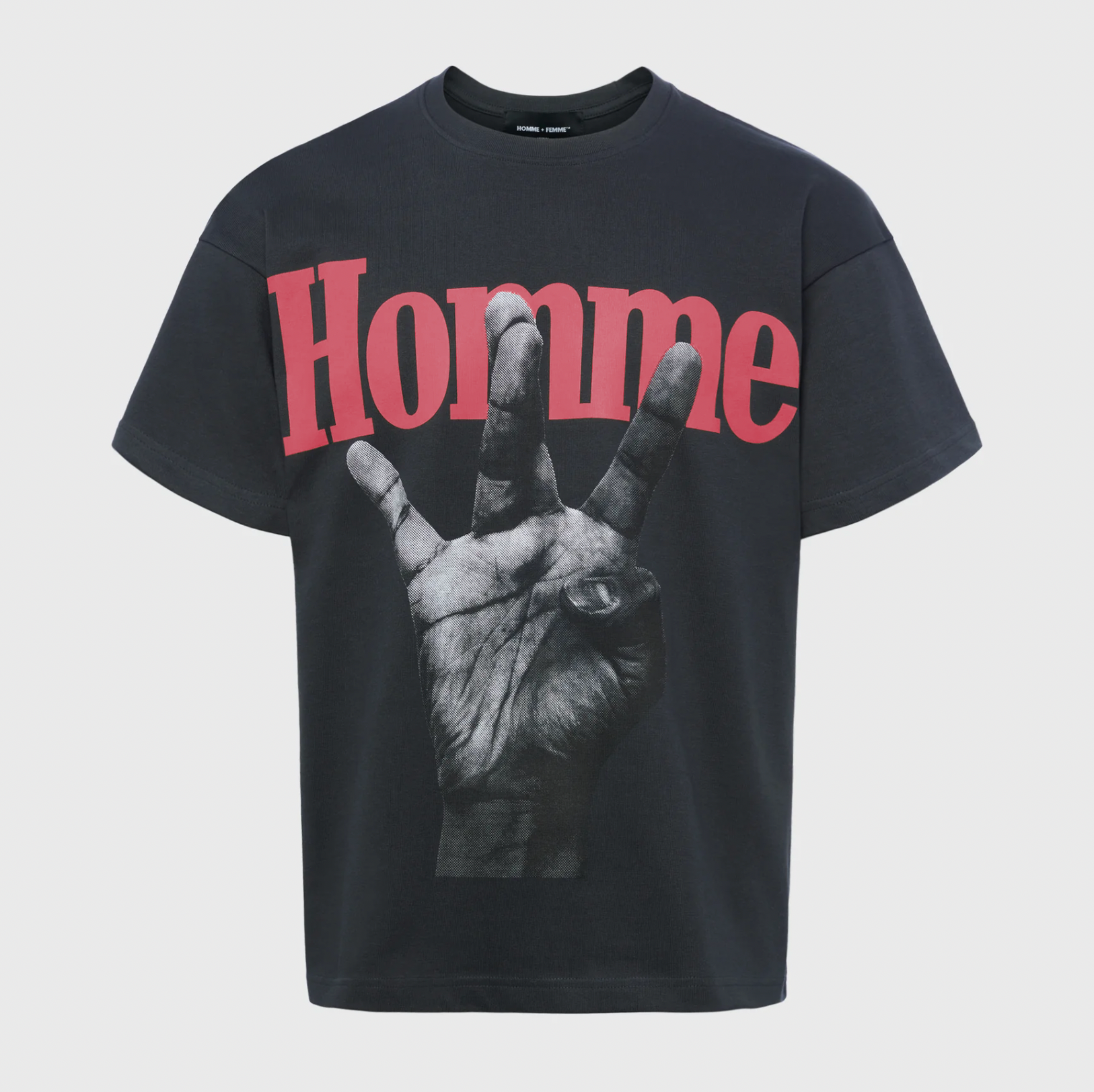 日本未入荷【HOMME FEMME】Twisted Fingers Tシャツ REDTWISTEDFRONT.png?v=1685472635