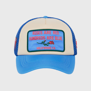 Poetry Trucker Hat Blue