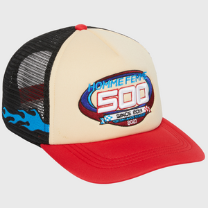 500 Crew Trucker Black with Red and Cream