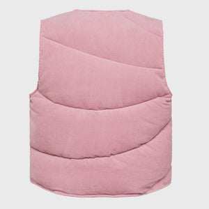 Corduroy Puffer Vest Pink