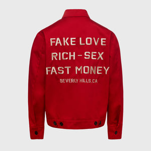 Beverly Hills Twill Jacket Red