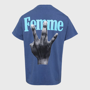 Twisted Fingers Tee Navy