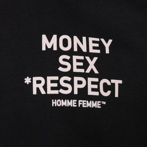 Respect Tee Black and Light Pink