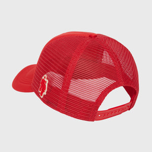 Fake Love Trucker Hat Red