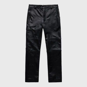 Leather Cargo Pant Black
