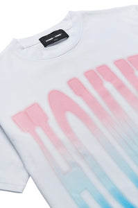 Twilight Tee White with Pink and Blue