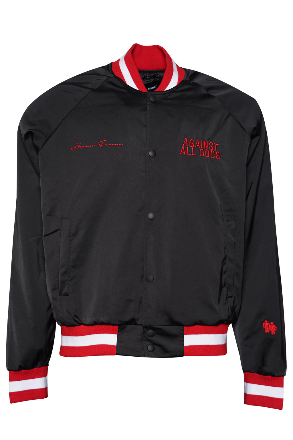 Varsity Jacket Black and Red – HommeFemmeLA