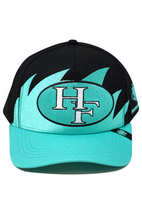 Shark Tooth Snapback Turquoise and Black