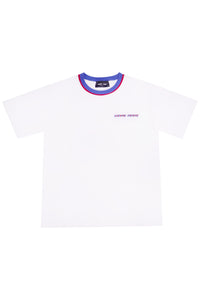 Gradient Laser Tee White with Blue and Red