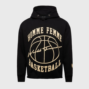 Homme Femme Basketball Hoodie Black