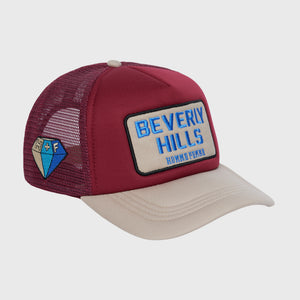 Beverly Hills Trucker Hat Maroon