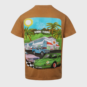 Burgers and Benz Tee Brown