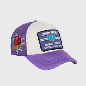 Patchwork Trucker Hat Purple