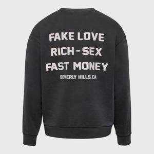 Hotel Homme Femme Crewneck Charcoal and Pink