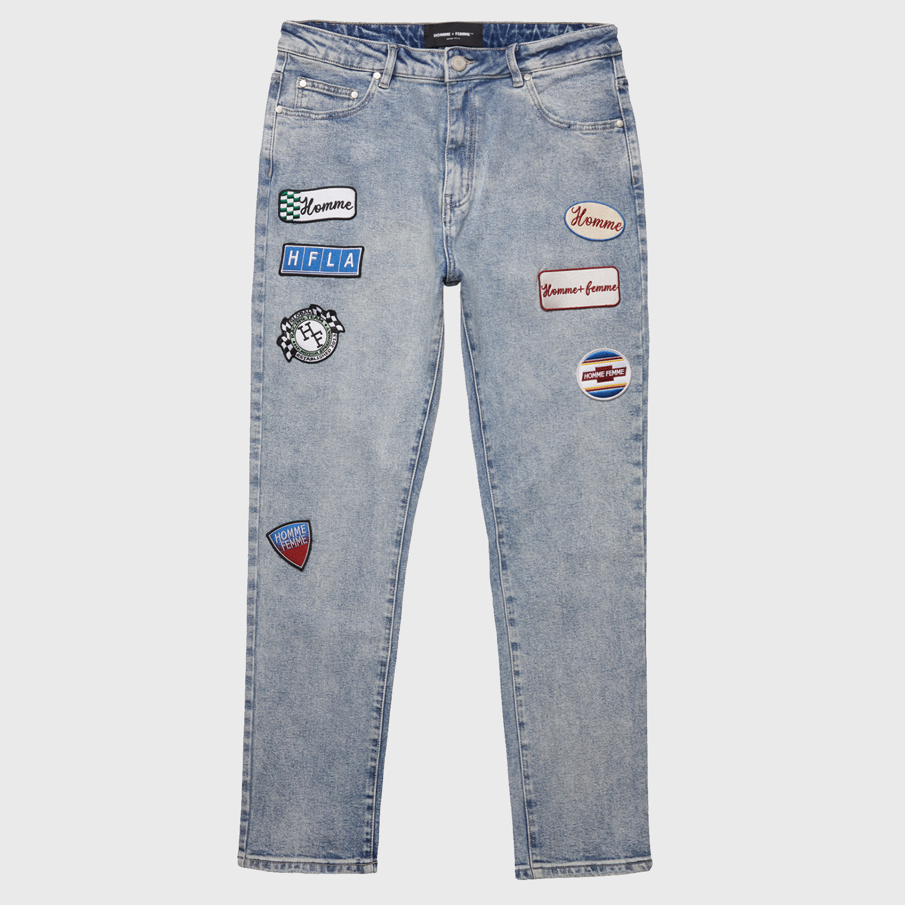 Patchwork Denim Pant Blue – HommeFemmeLA